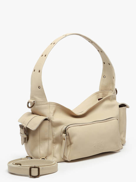 Schoudertas Cargo Leder Basilic pepper Beige cargo BCAR05 ander zicht 2